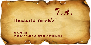Theobald Amadé névjegykártya